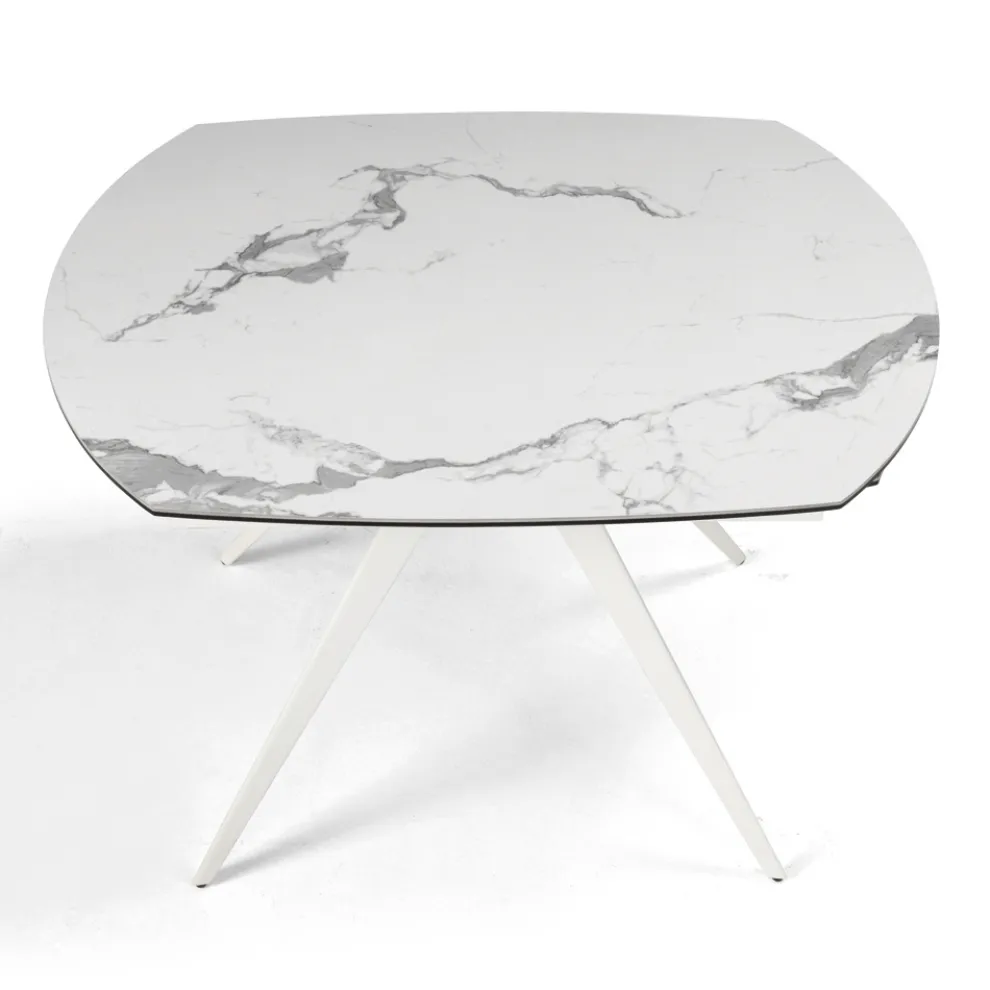 Esstisch ausziehbar auf 180 cm in Grès mit Metallfuß - Beatriz