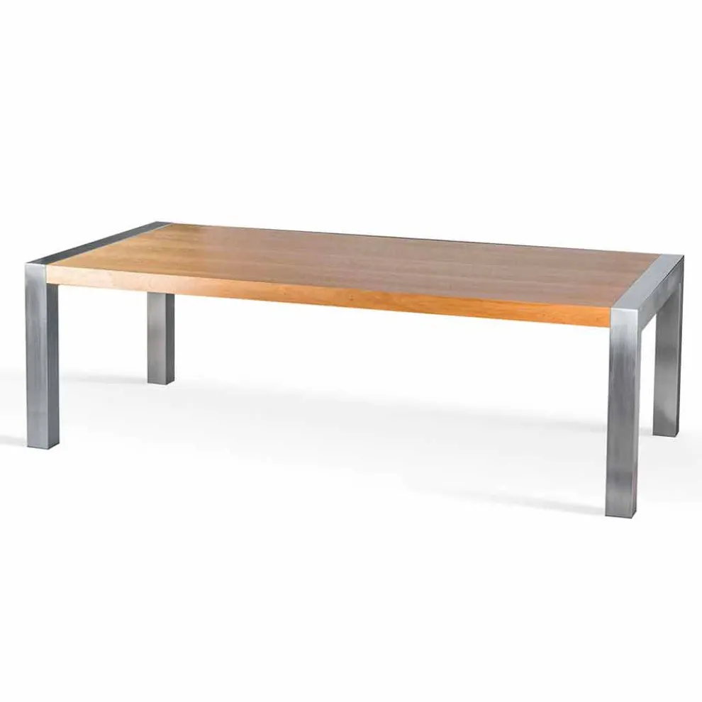 Esstisch Frodo, aus Eichenholz und Stahl, hergestellt in Italien