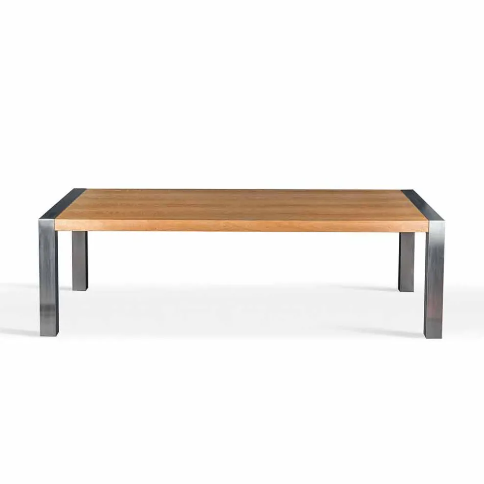 Esstisch Frodo, aus Eichenholz und Stahl, hergestellt in Italien
