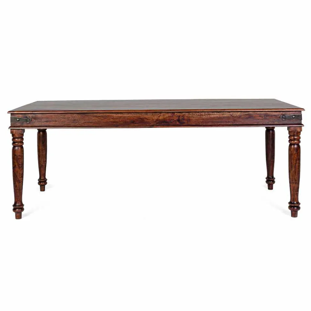 Esstisch im klassischen Stil aus massivem Akazienholz Homemotion - Pitta