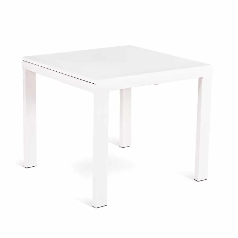 Esstisch mit Glas Tischplatte ausziehbar Teo