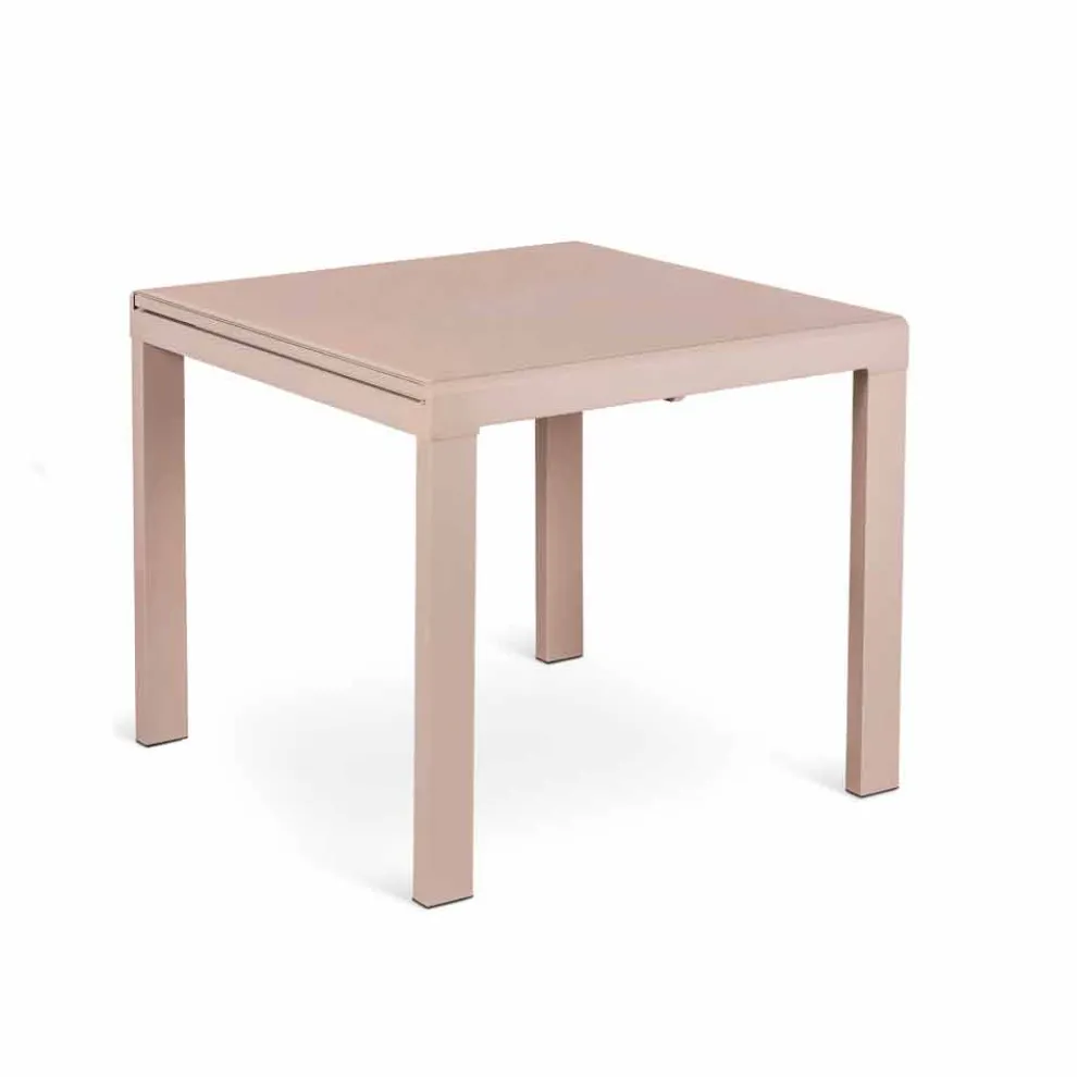 Esstisch mit Glas Tischplatte ausziehbar Teo