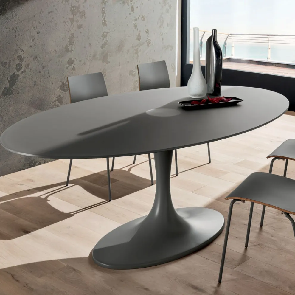 Esstisch mit lackierter Glasplatte Made in Italy, Qualität - Brontolo