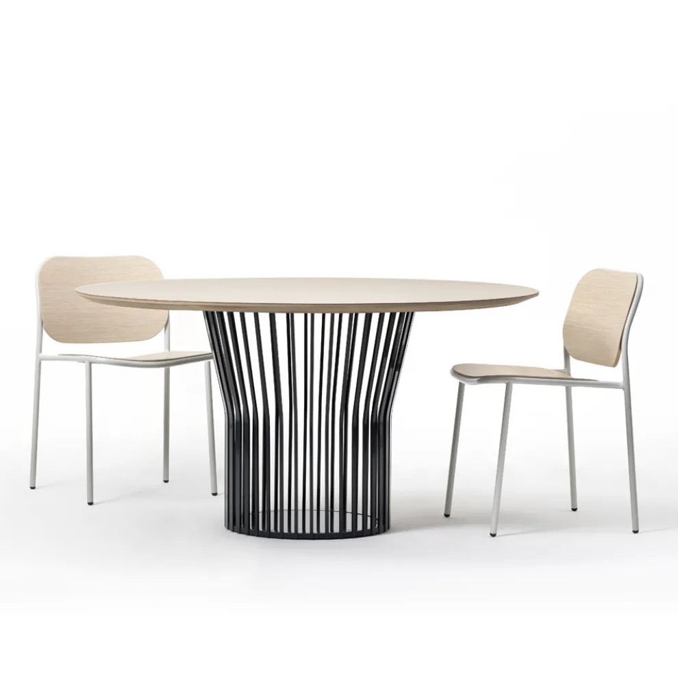 Esstisch mit runder Holzplatte Made in Italy - Alfero