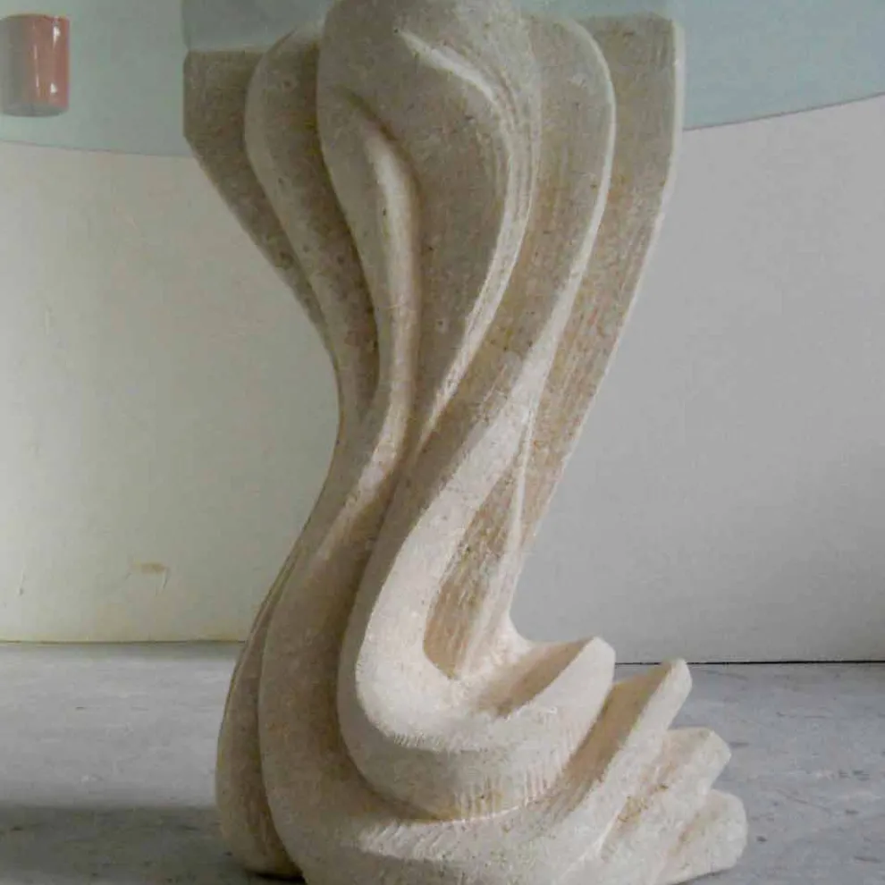 Esstisch rund aus Stein und Kristall in modernem Design Cadmo