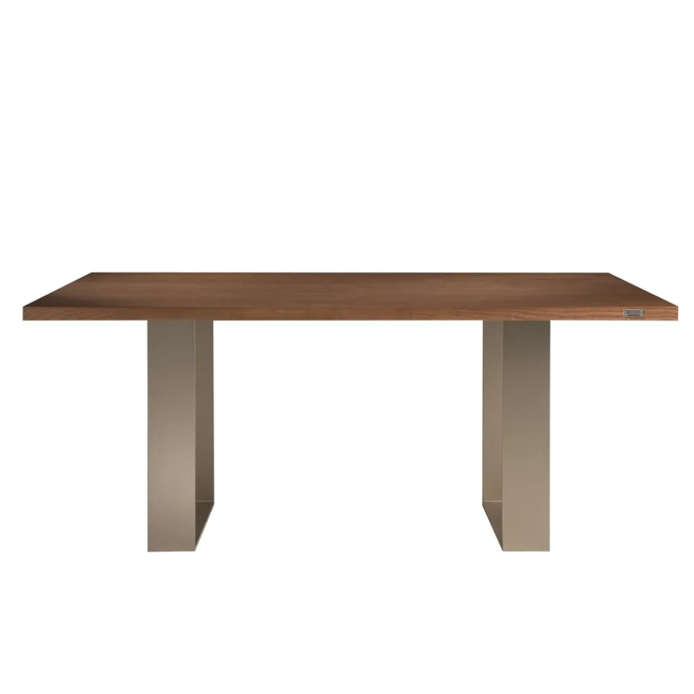 Esstischstruktur aus Eisen und Massivholz Made in Italy - Romino