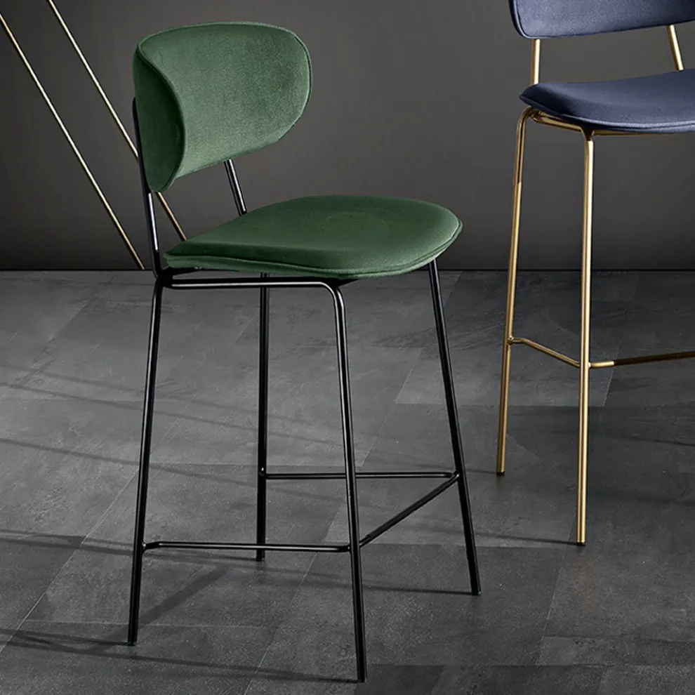 Esszimmerhocker aus Stoff in 2 verschiedenen Ausführungen Made in Italy - Sanemi