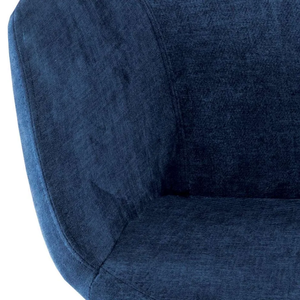 Esszimmerstuhl aus Stoff und Holz, hergestellt in Italien, 4 Stück – Bardella