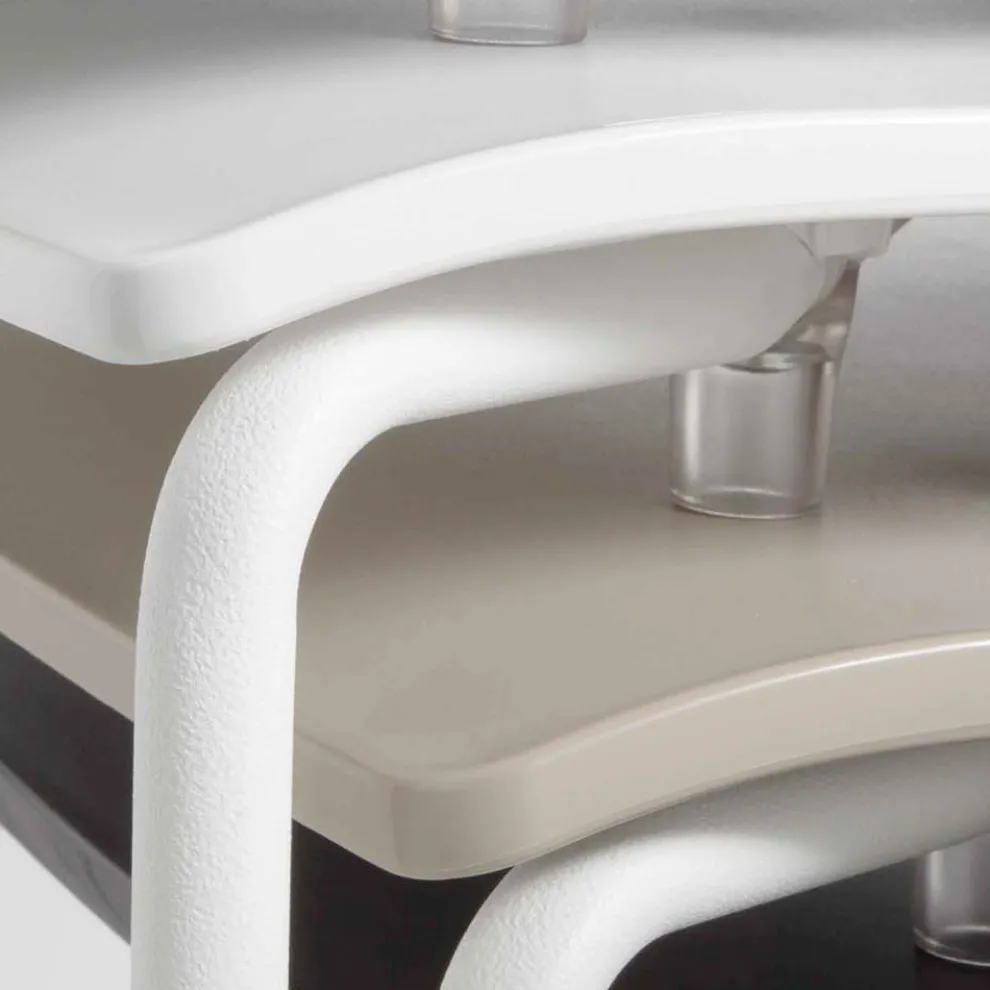 Esszimmerstuhl aus Polypropylen mit Metallfuß, 4 Stück - KIARA