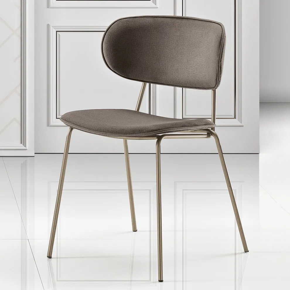 Esszimmerstuhl aus Stoff in 2 verschiedenen Ausführungen Made in Italy - Sanemi