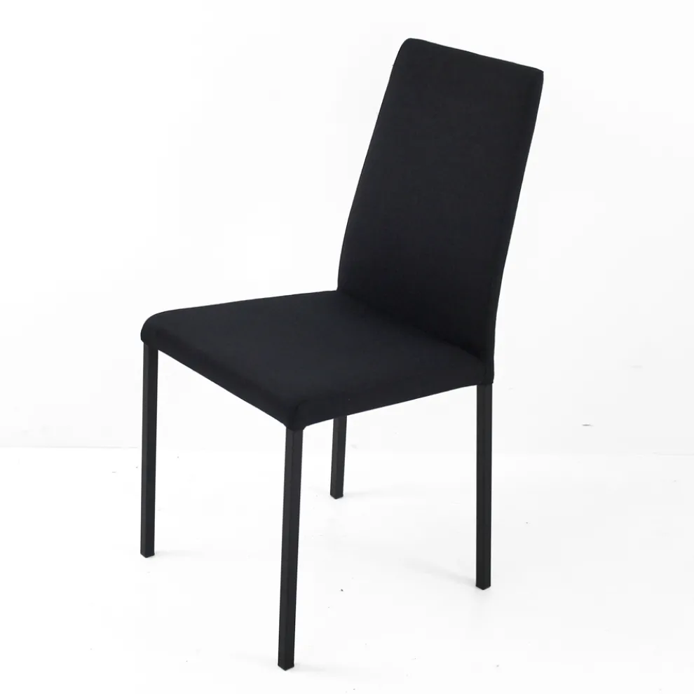 Esszimmerstuhl aus Stoff mit hoher Rückenlehne Made in Italy - Orietta