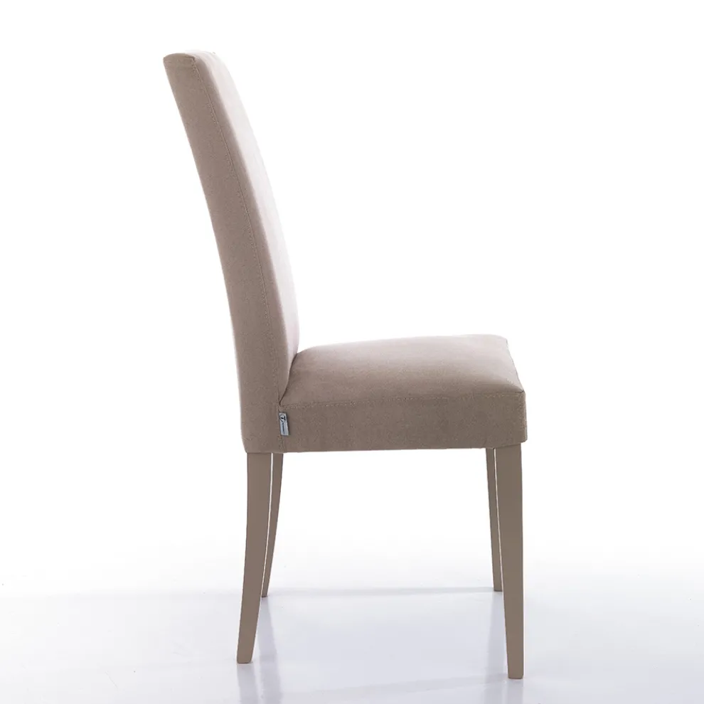 Esszimmerstuhl aus Mikrofaser und Holz Made in Italy 2 Stück - Simonella