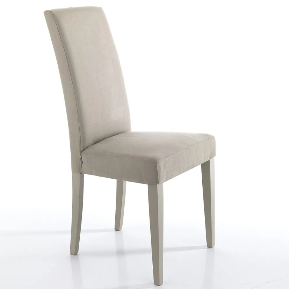 Esszimmerstuhl aus Mikrofaser und Holz Made in Italy 2 Stück - Simonella