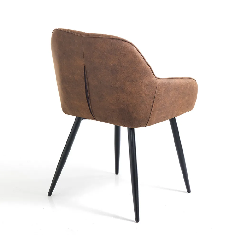 Esszimmerstuhl aus Leder in Antikoptik 2-teilig - Garbina