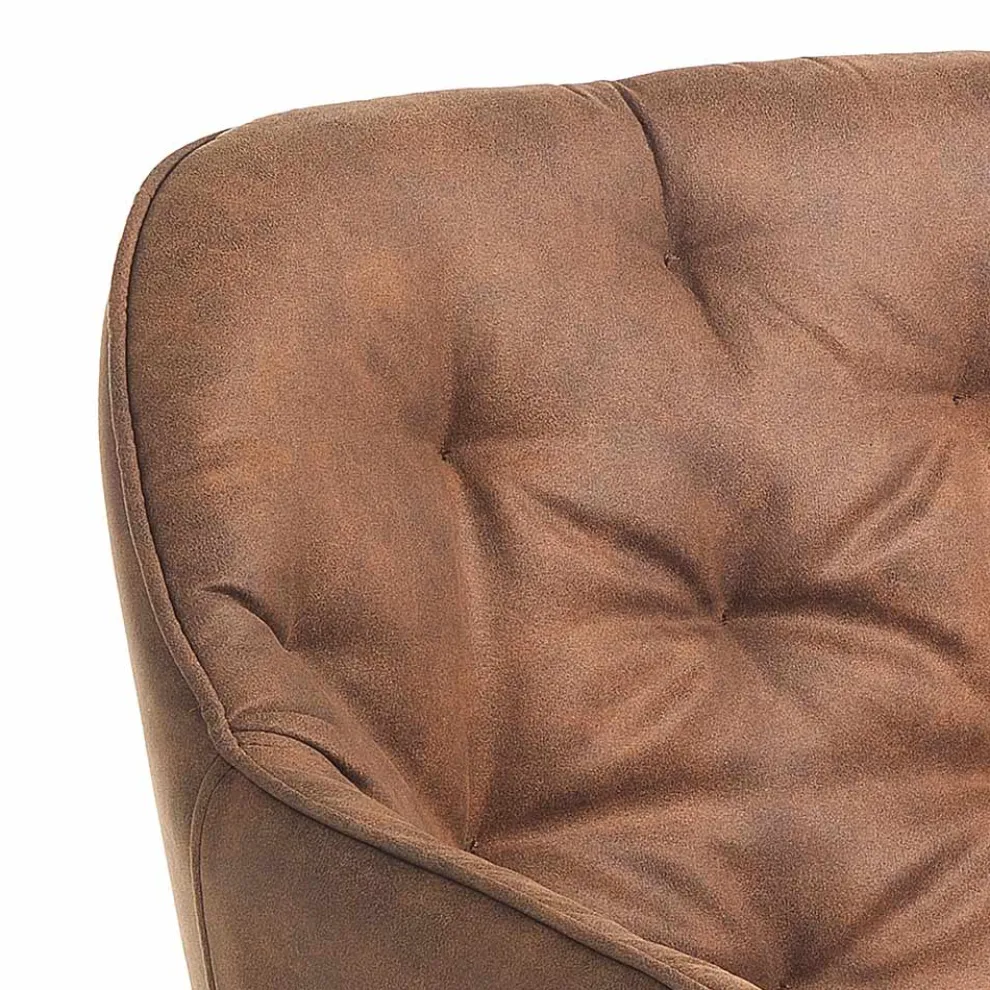 Esszimmerstuhl aus Leder in Antikoptik 2-teilig - Garbina