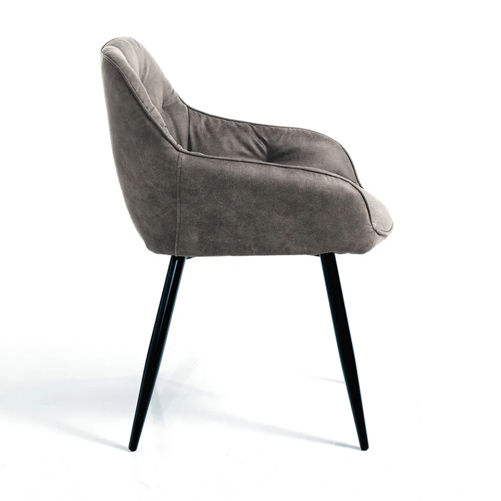 Esszimmerstuhl aus Leder in Antikoptik 2-teilig - Garbina