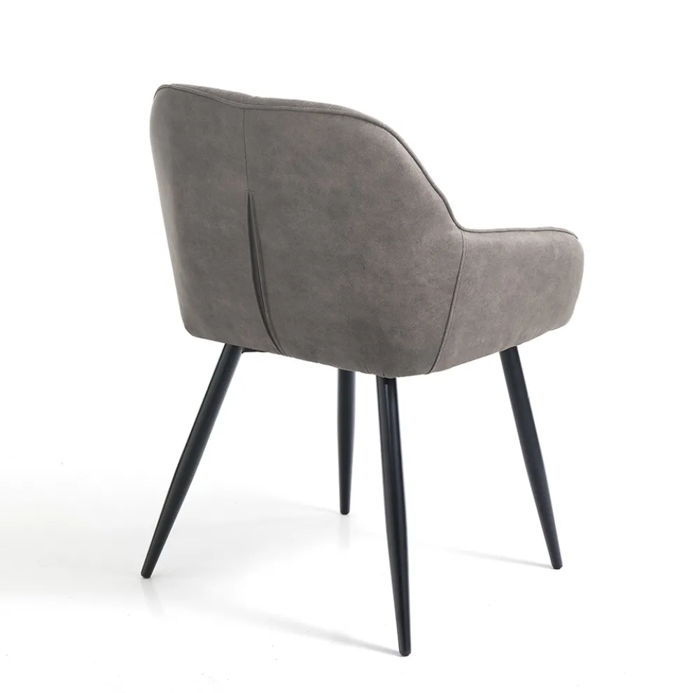 Esszimmerstuhl aus Leder in Antikoptik 2-teilig - Garbina