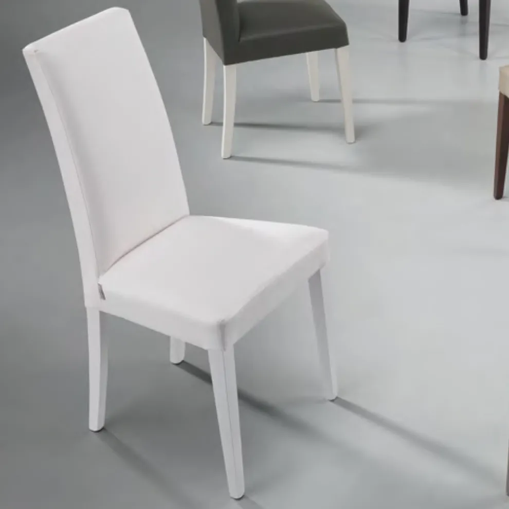 Esszimmerstuhl aus Kunstleder und Holz Made in Italy 2 Stück - Altera