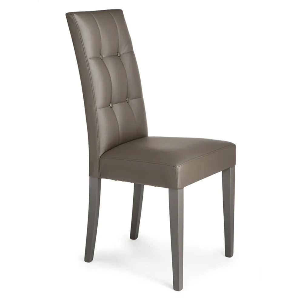 Esszimmerstuhl aus Kunstleder Made in Italy 2 Stück - Emilian