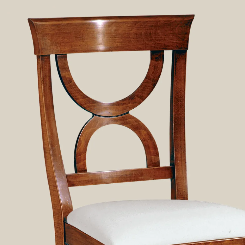 Esszimmerstuhl aus Holz und Stoff im klassischen Stil Made in Italy - Helisa