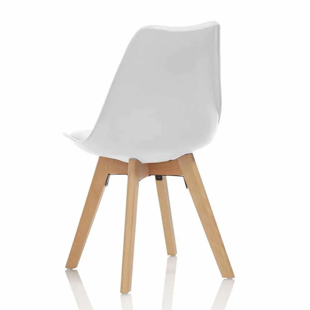 Esszimmerstuhl aus PVC und Holz mit Kunstledersitz, 4 Stück - Fachwissen