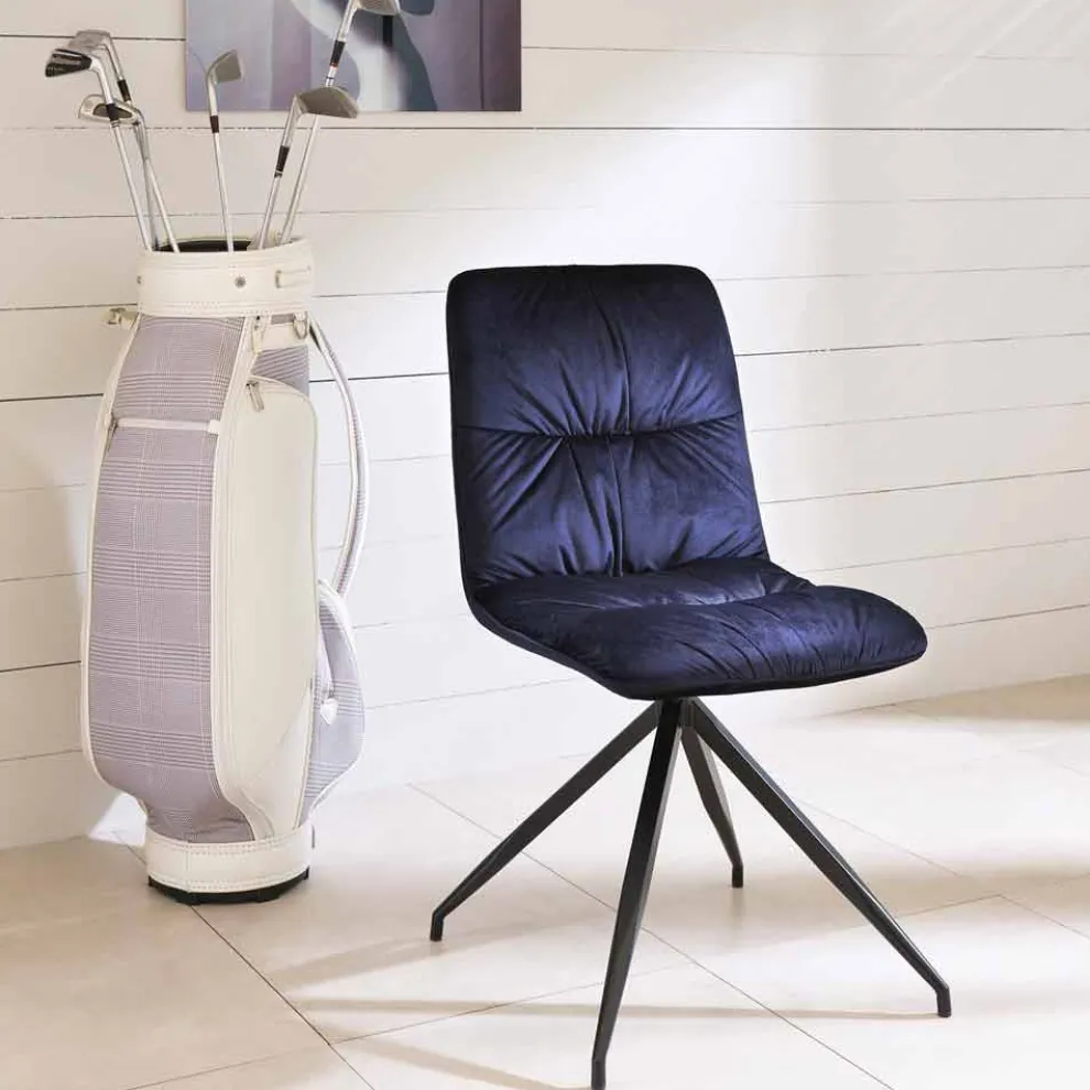 Esszimmerstuhl in modernem Design mit Stoffbezug - Chiara