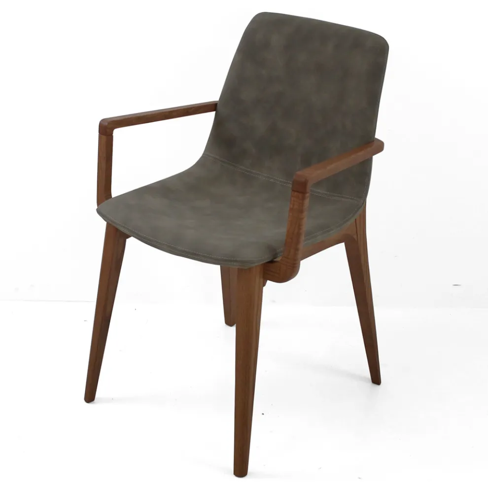 Esszimmerstuhl mit Armlehnen aus Eschenholz Made in Italy - Betsy