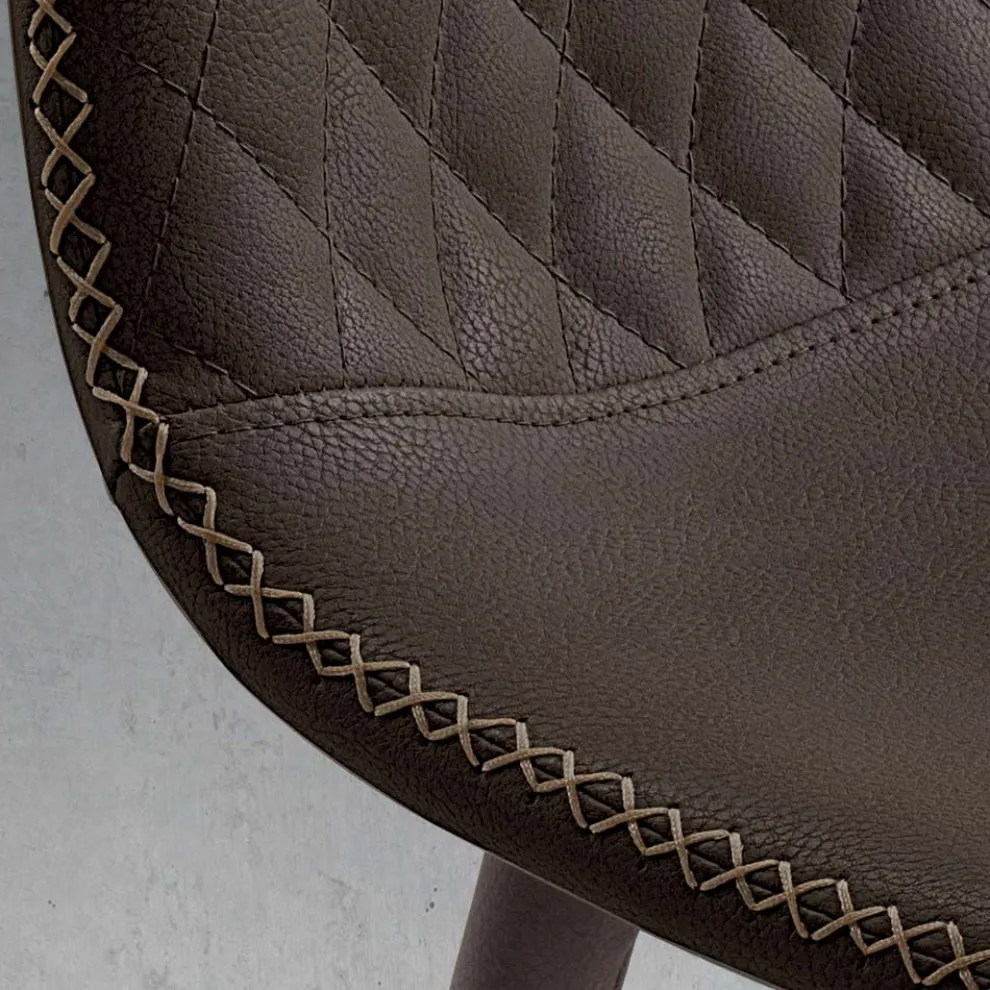 Esszimmerstuhl mit Sitz und Beinen aus Kunstleder 4 Stück - Vincent