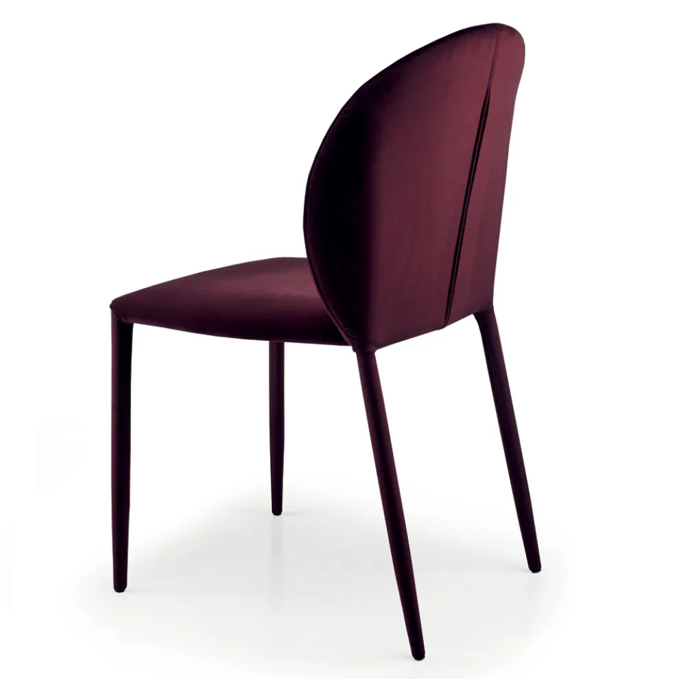 Esszimmerstuhl mit Samtbezug, hergestellt in Italien, 4 Stück – Victory