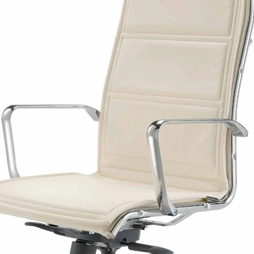 Bürostuhl aus Leder in modernem Design Agata