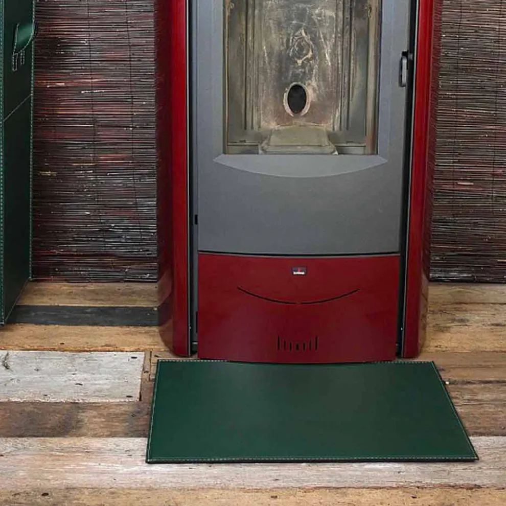 Modernes Design Ledermatte für Kamin / Herd Virgilio Made in Italy