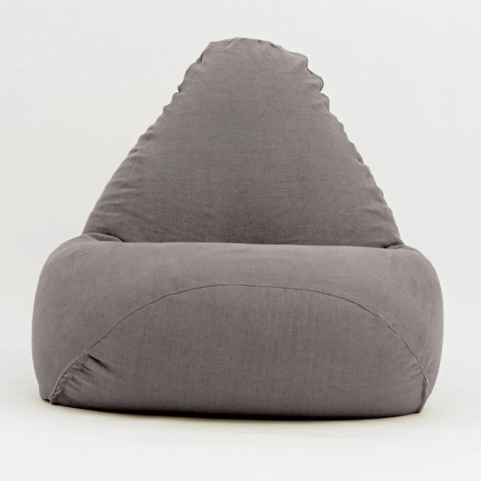 Garten-Sitzsack aus Outdoor-Stoff Taubengrau - Maestrale