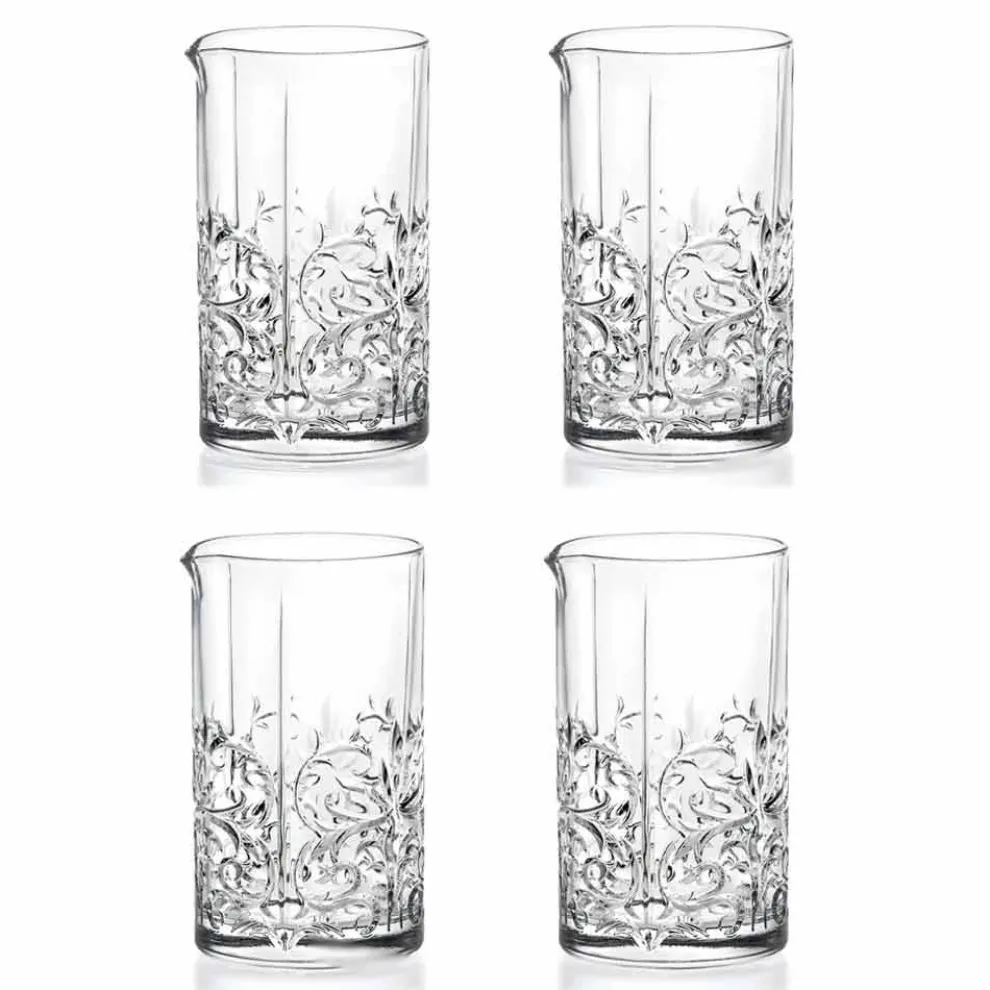 Glas mischen mit exzentrischer Dekoration Luxus Design 4 Stück - Destino