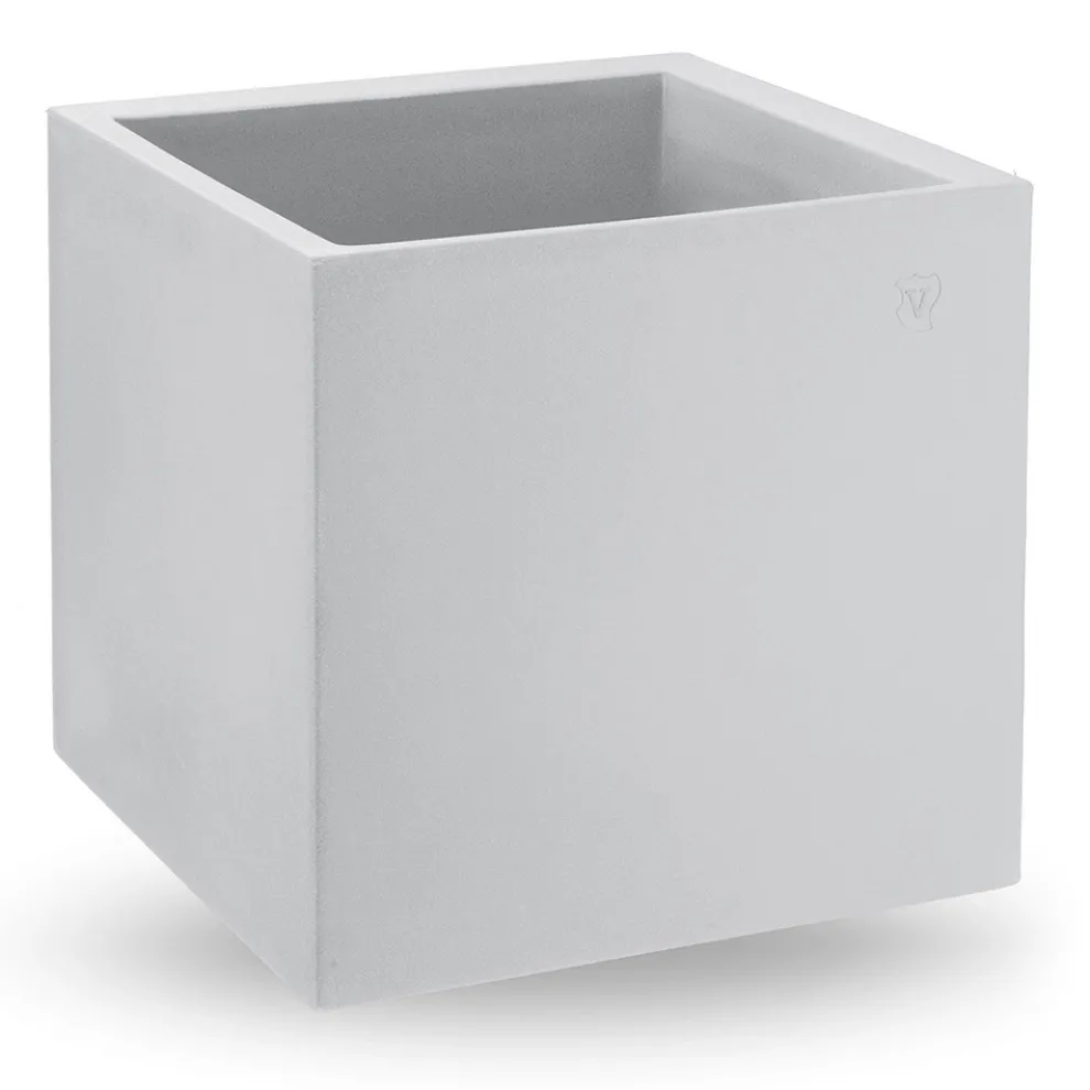 Vase in kubischer Form aus farbigem Polyethylen Made in Italy - Tonello