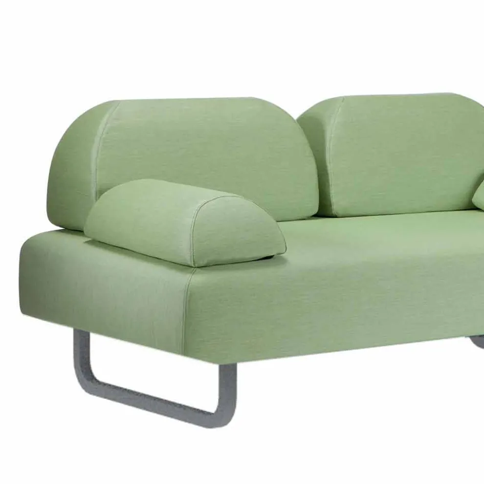 2-Sitzer-Outdoor-Sofa aus Stoff und Metall Made in Italy Design - Selia
