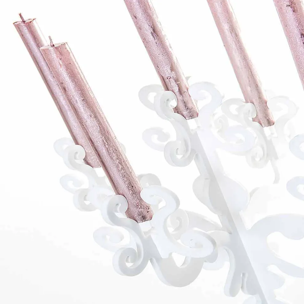 Klassischer mittelgroßer Kerzenhalter mit 5 Armen aus Plexiglas, Aragona