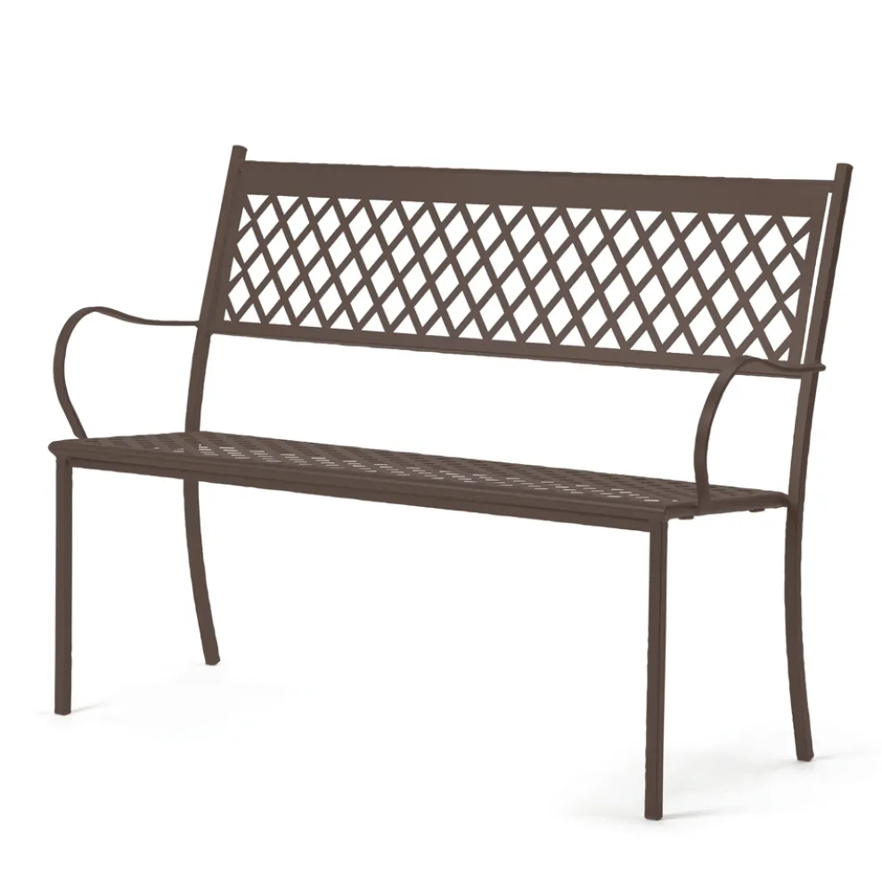 Stapelbare Außenbank aus verzinktem Stahl Made in Italy - Celia