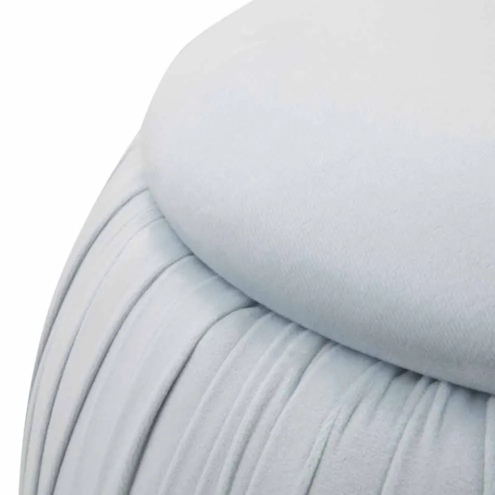 Farbiger Aufbewahrungshocker im modernen Design aus Holz und Stoff - Jenna