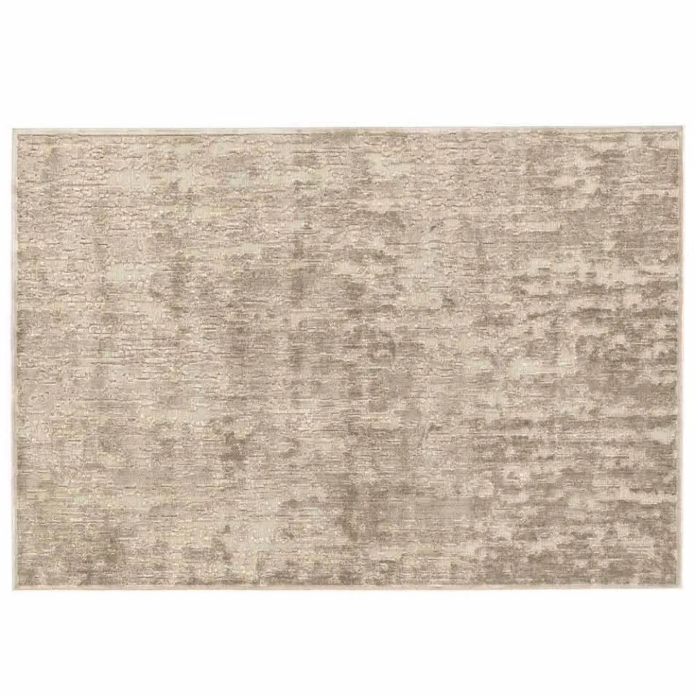 Rechteckiger Wohnzimmerteppich aus 100% Viskose, kostbar Made in Italy - Tiger