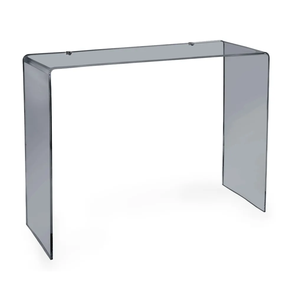 Feste Konsole aus weißem oder geräuchertem Plexiglas, hergestellt in Italien – Genio
