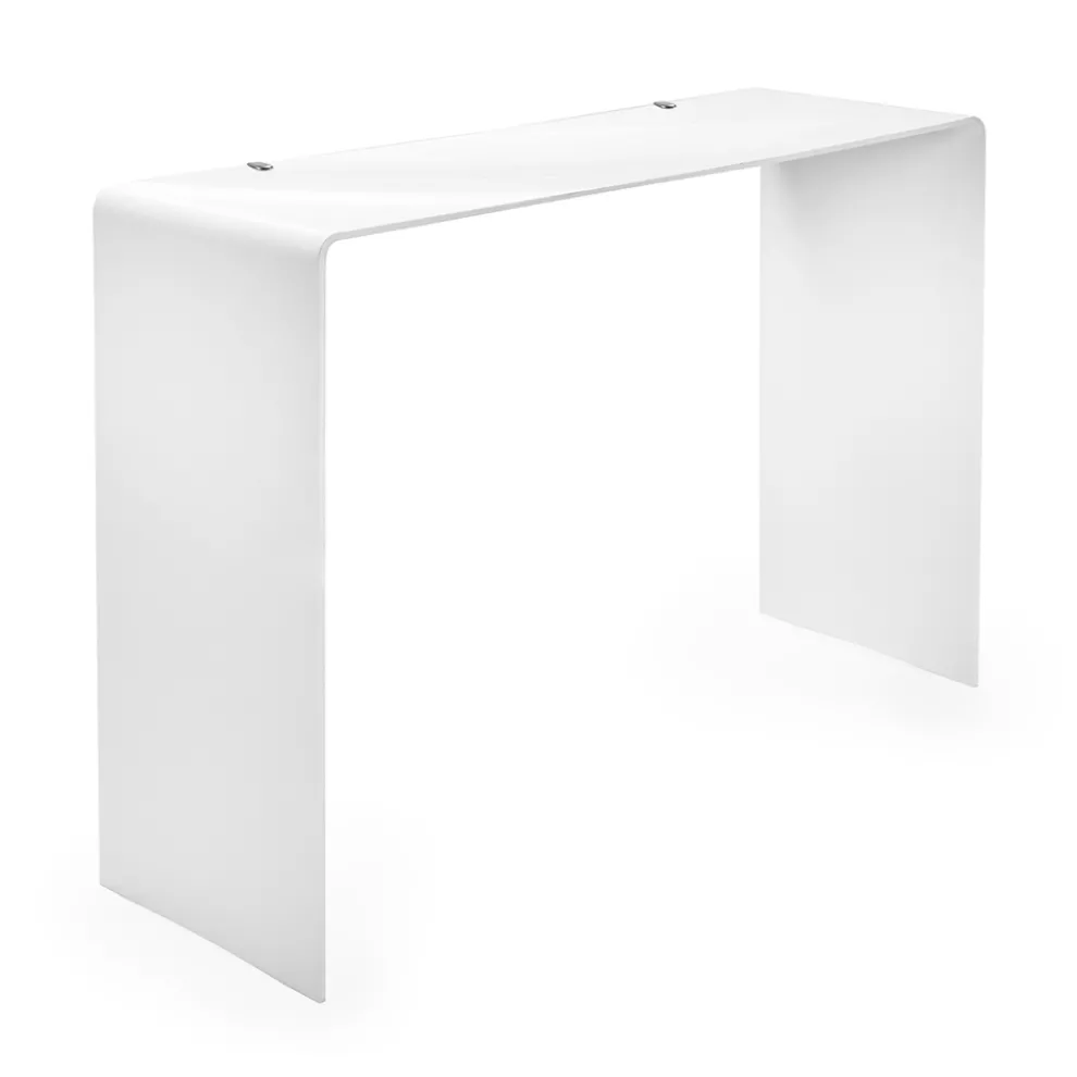 Feste Konsole aus weißem oder geräuchertem Plexiglas, hergestellt in Italien – Genio