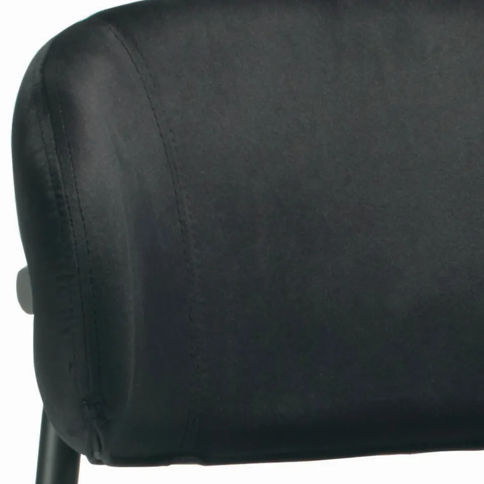 Fester Hocker mit Sitz und Rückenlehne aus Samt, hergestellt in Italien – Cagliari