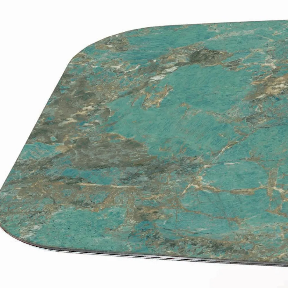 Fester Tisch aus polierter Amazonit-Keramik, hergestellt in Italien – Grotta