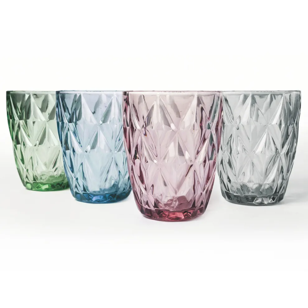 Glaswassergläser Farbiges Service 12-teilig - Renaissance