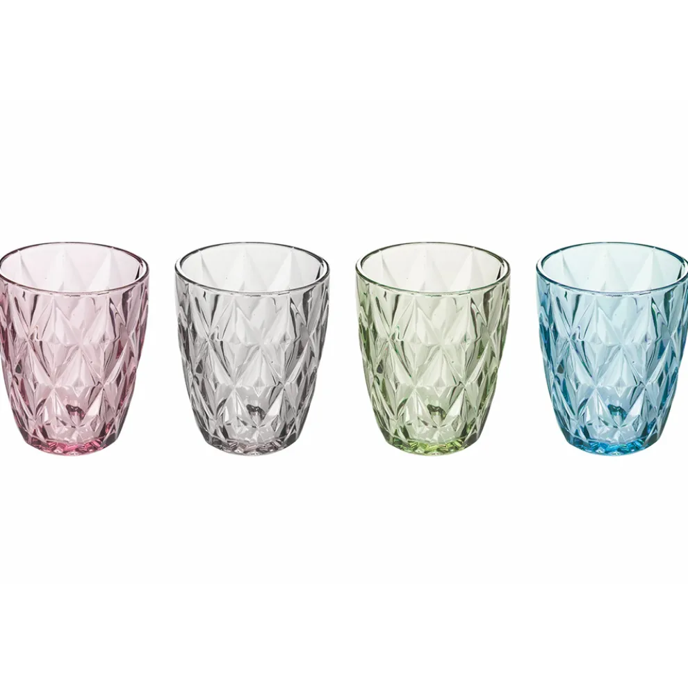 Glaswassergläser Farbiges Service 12-teilig - Renaissance