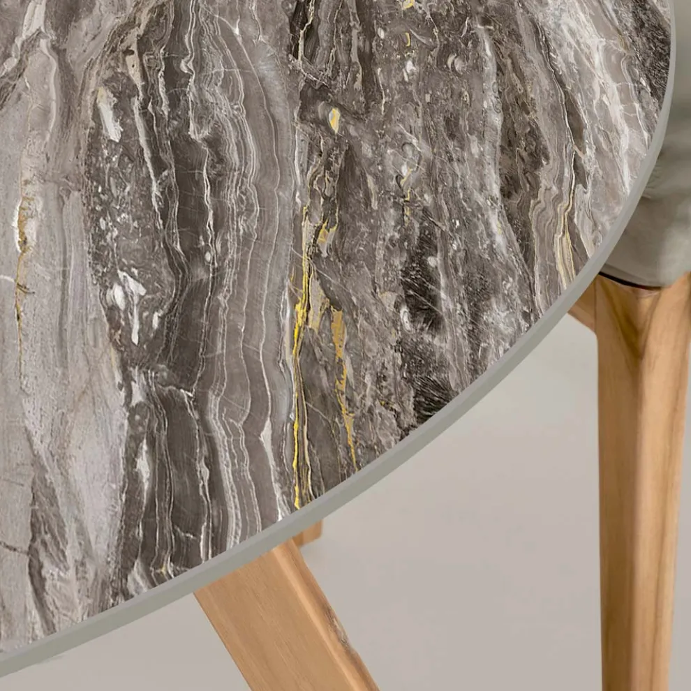 Runder Gartentisch aus Orobico Luxe-Keramik Made in Italy - Pegaso