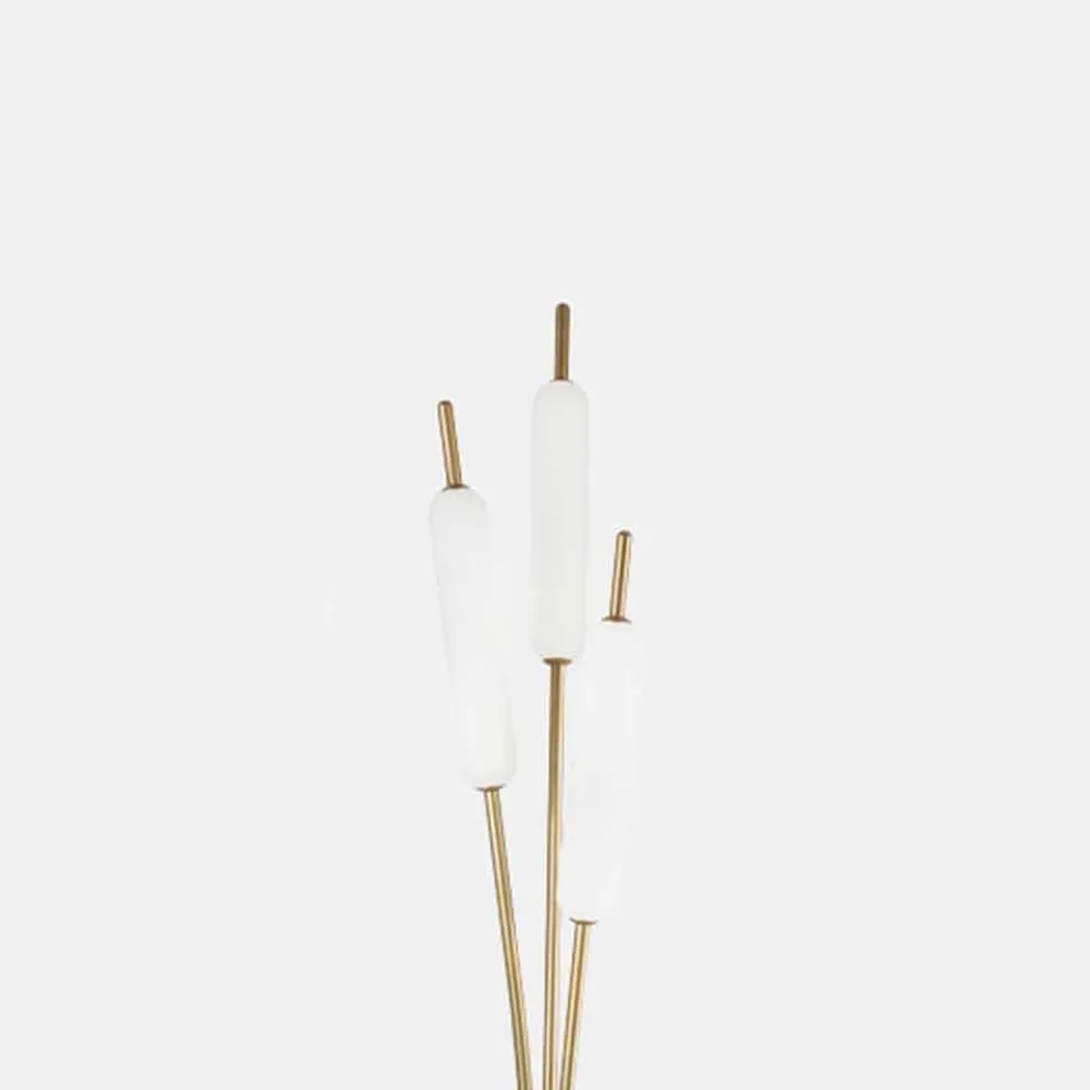 3-flammige Stehlampe aus Messing und Glas Modernes elegantes Design - Typha von Il Fanale