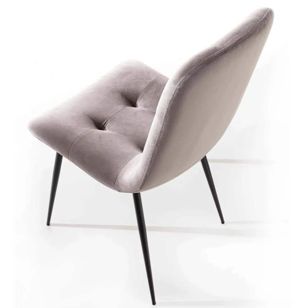 Fleckenresistenter, samtgepolsterter Esszimmerstuhl, 4 Stück - Kylie