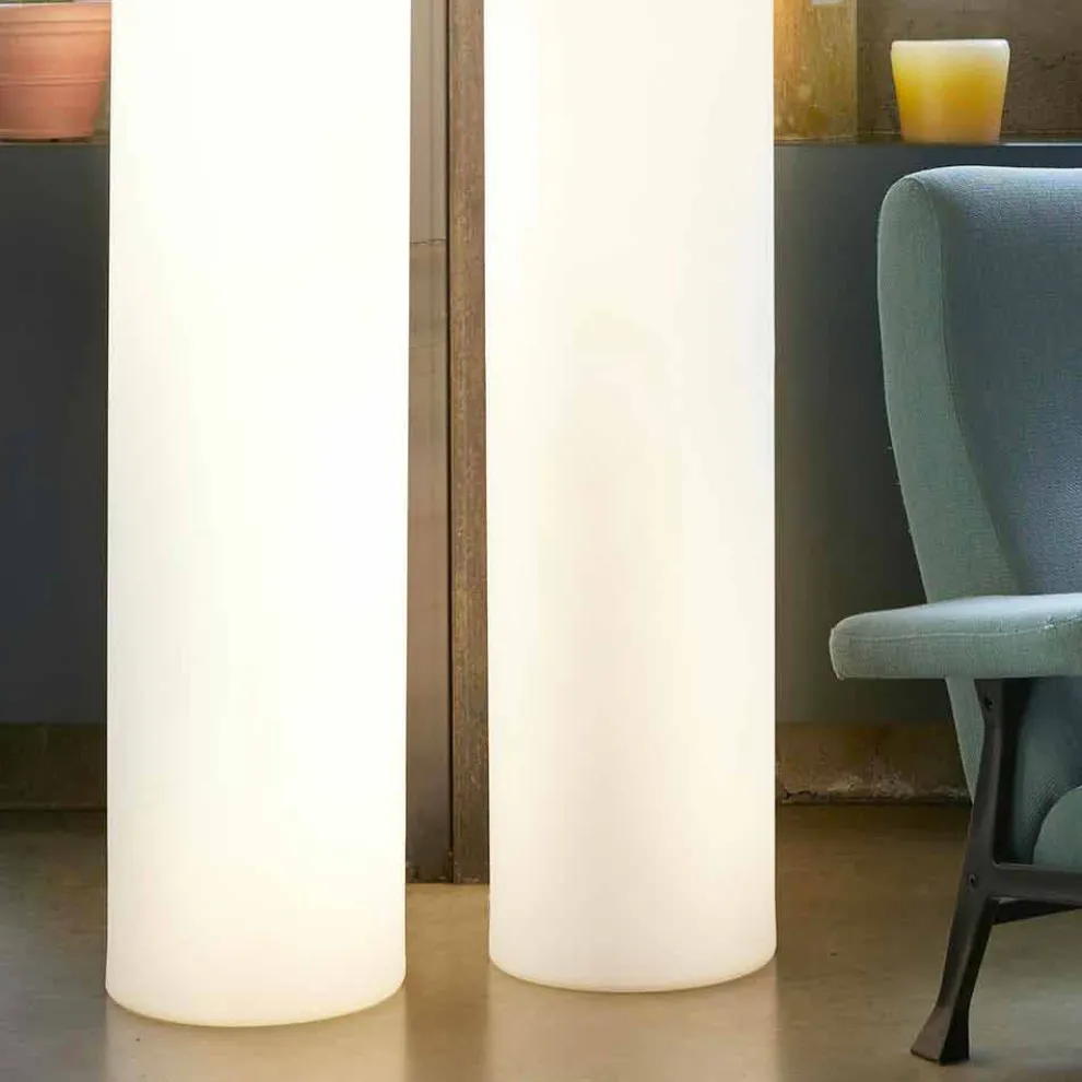 Fluo zylindrische Stehleuchte aus Italien