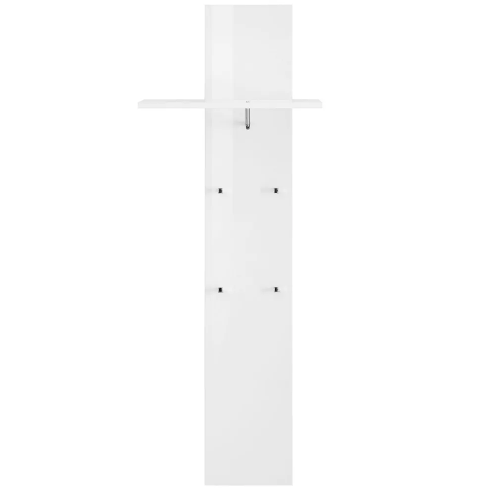 Flurgarderobe aus glänzendem Holz in Weiß oder Anthrazit - Emanuelito